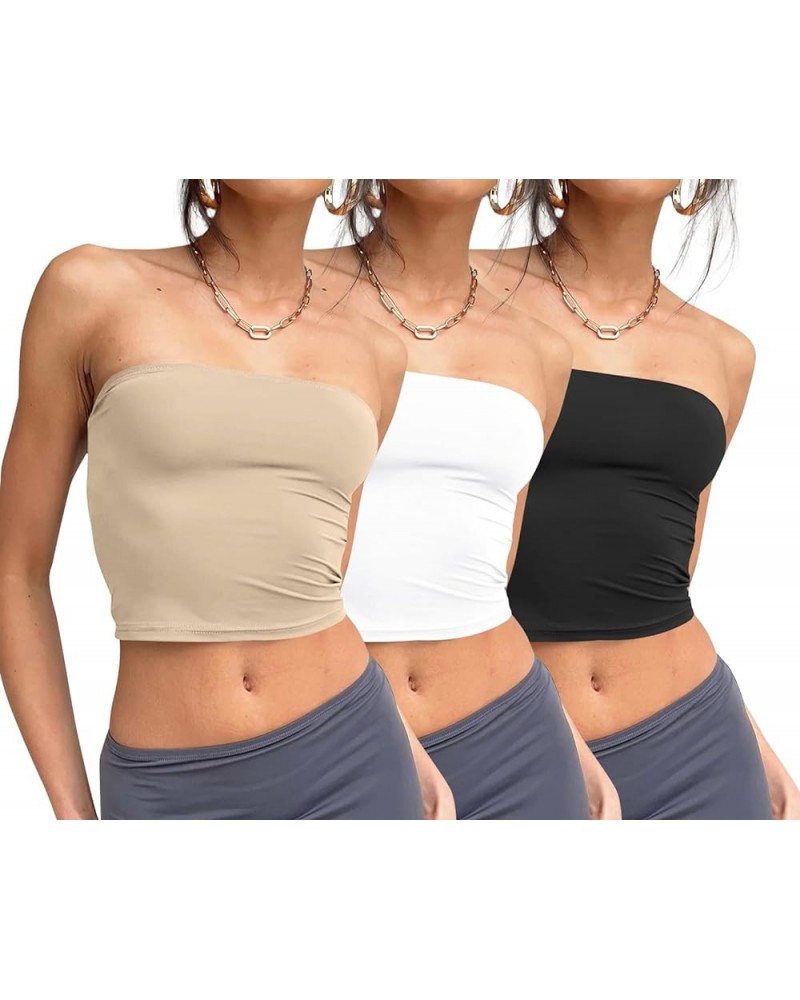 Womens 3 Pack Tube Tops...