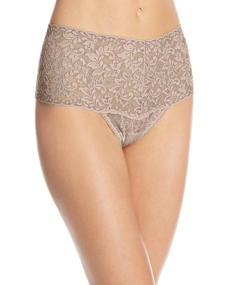 Women's Retro Thong gris topo