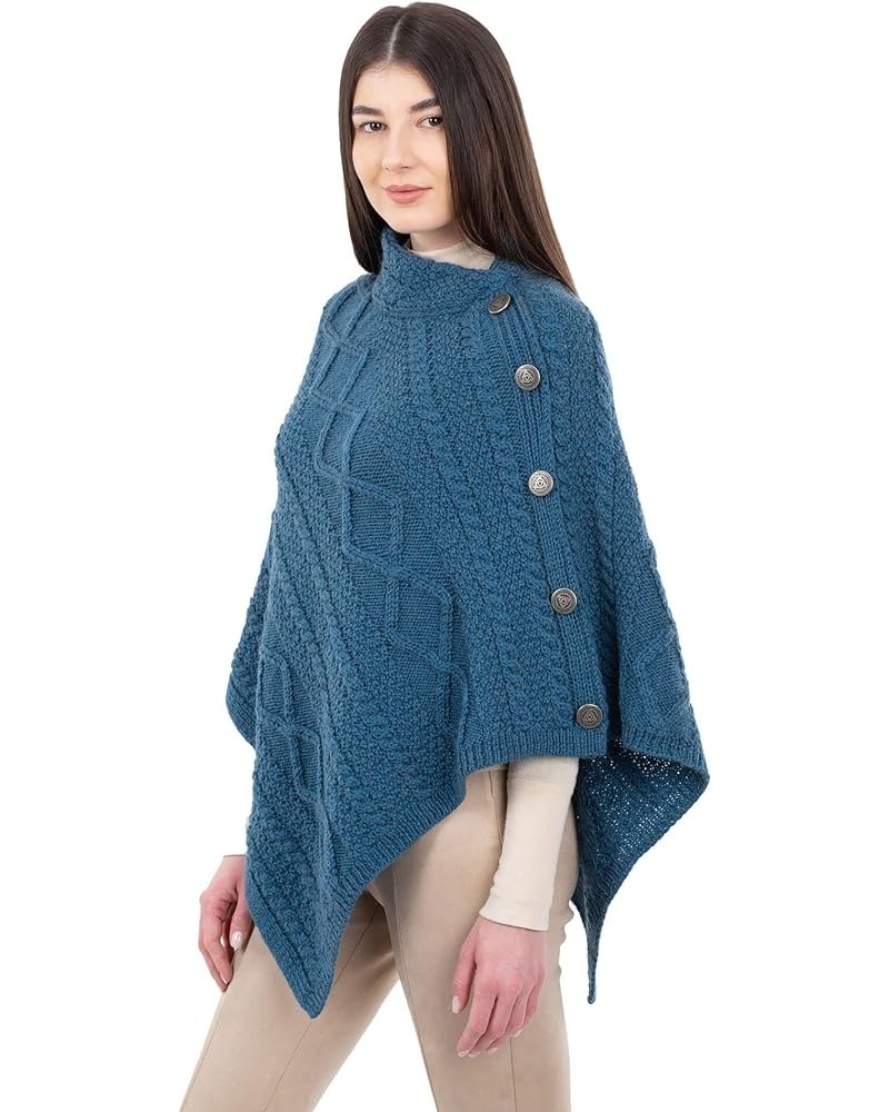 Poncho de lana para mujer...