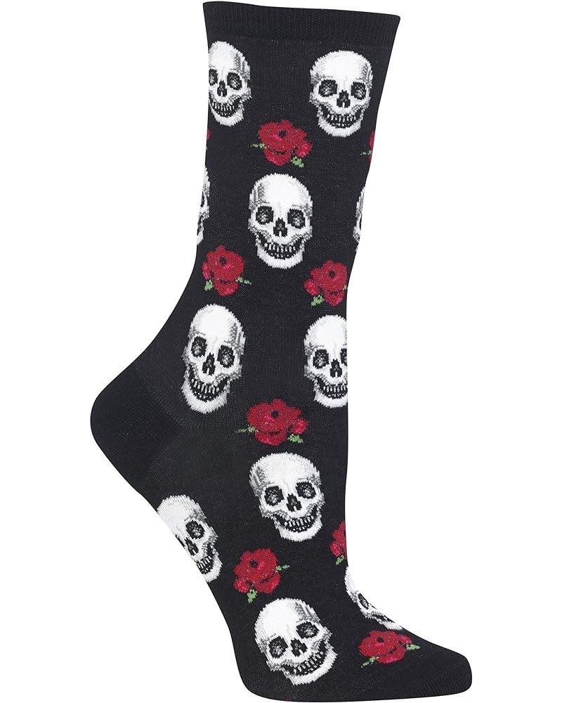 Calaveras y rosas (negro)