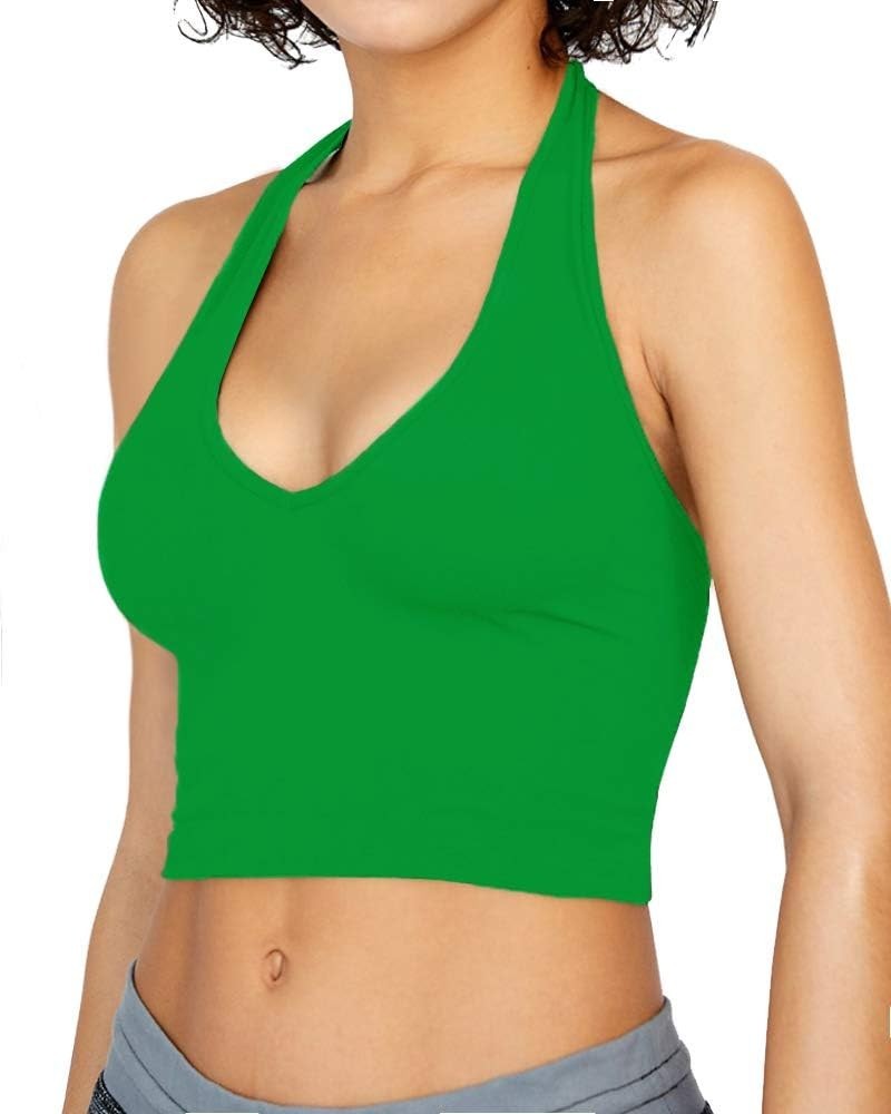 Women's Halter V Neck...